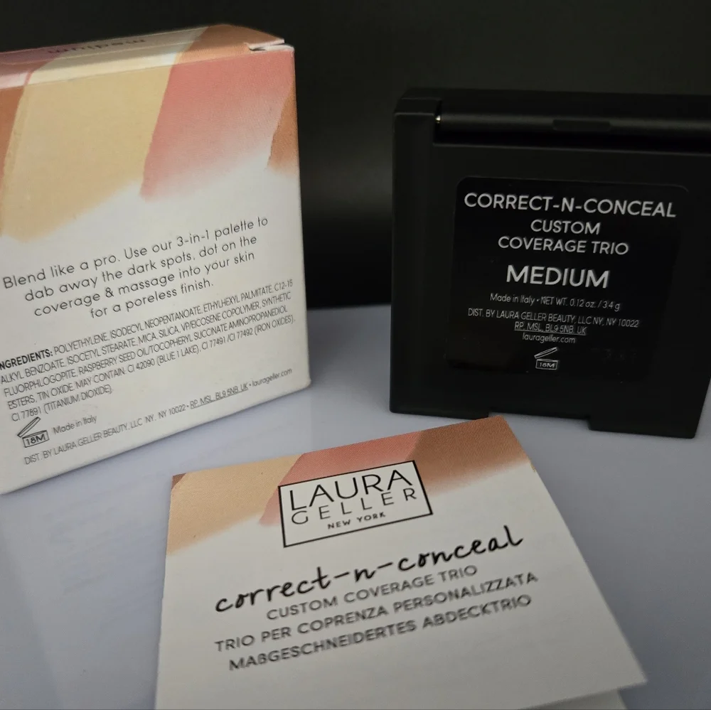 Laura Geller Correct-N-Conceal Custom Coverage Trio Medium 0.12 oz NIB